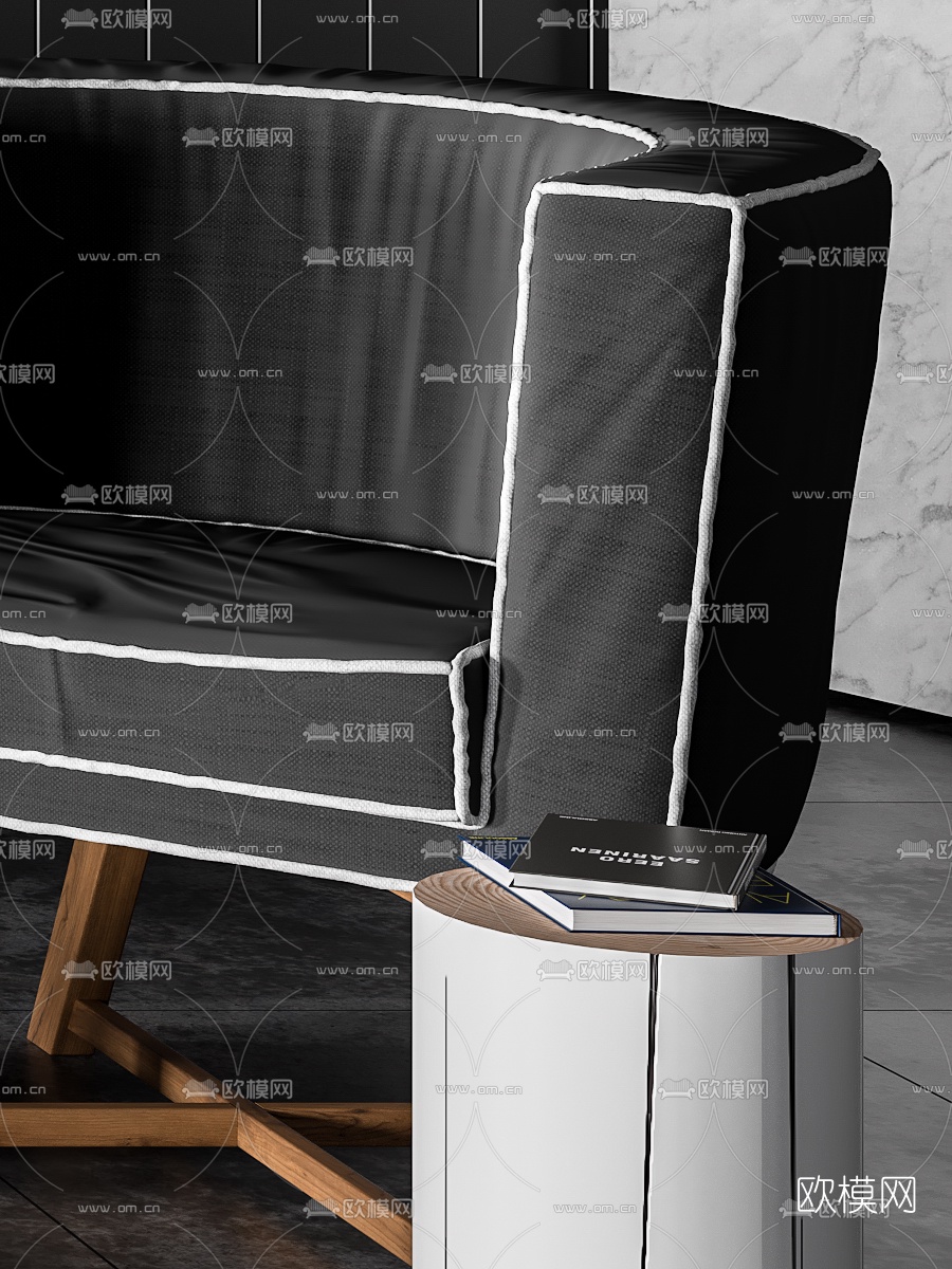 唐忠汉现代客厅沙发组合3D模型