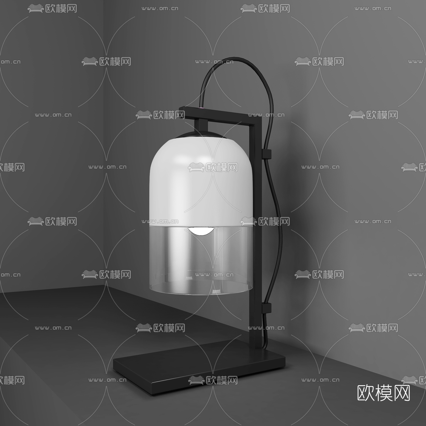 现代简约台灯组合3d模型