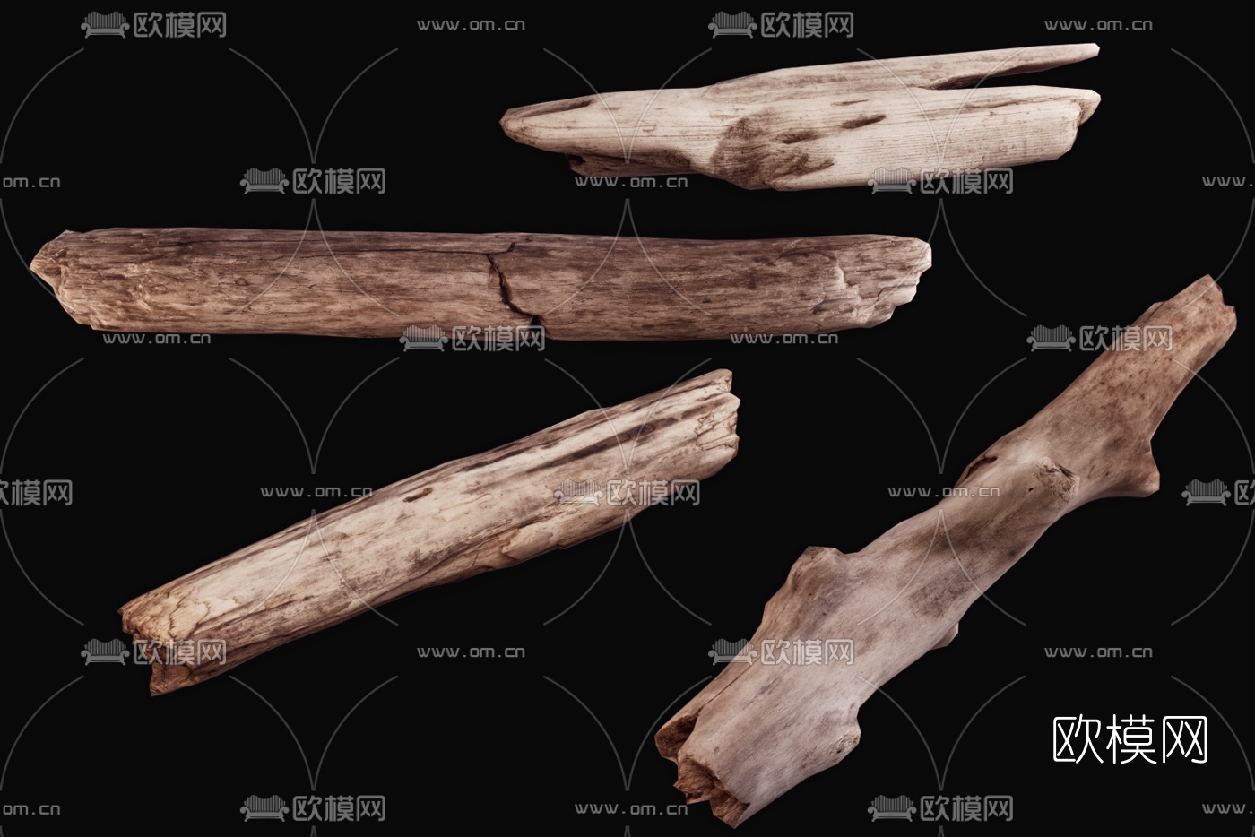 自然风木头3d模型下载