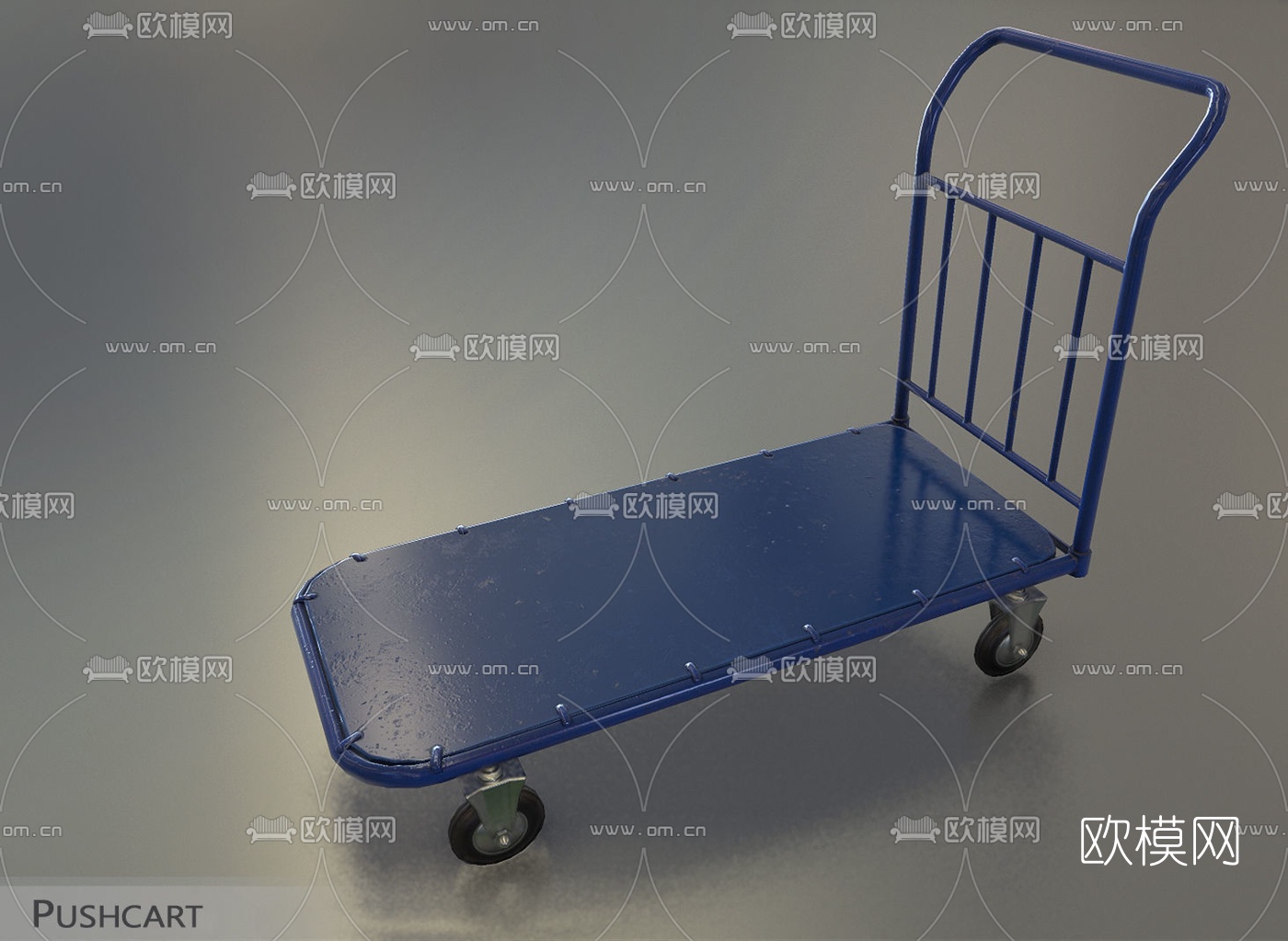 现代手推车3d模型