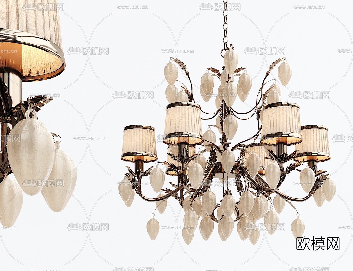 欧式水晶吊灯3d模型下载