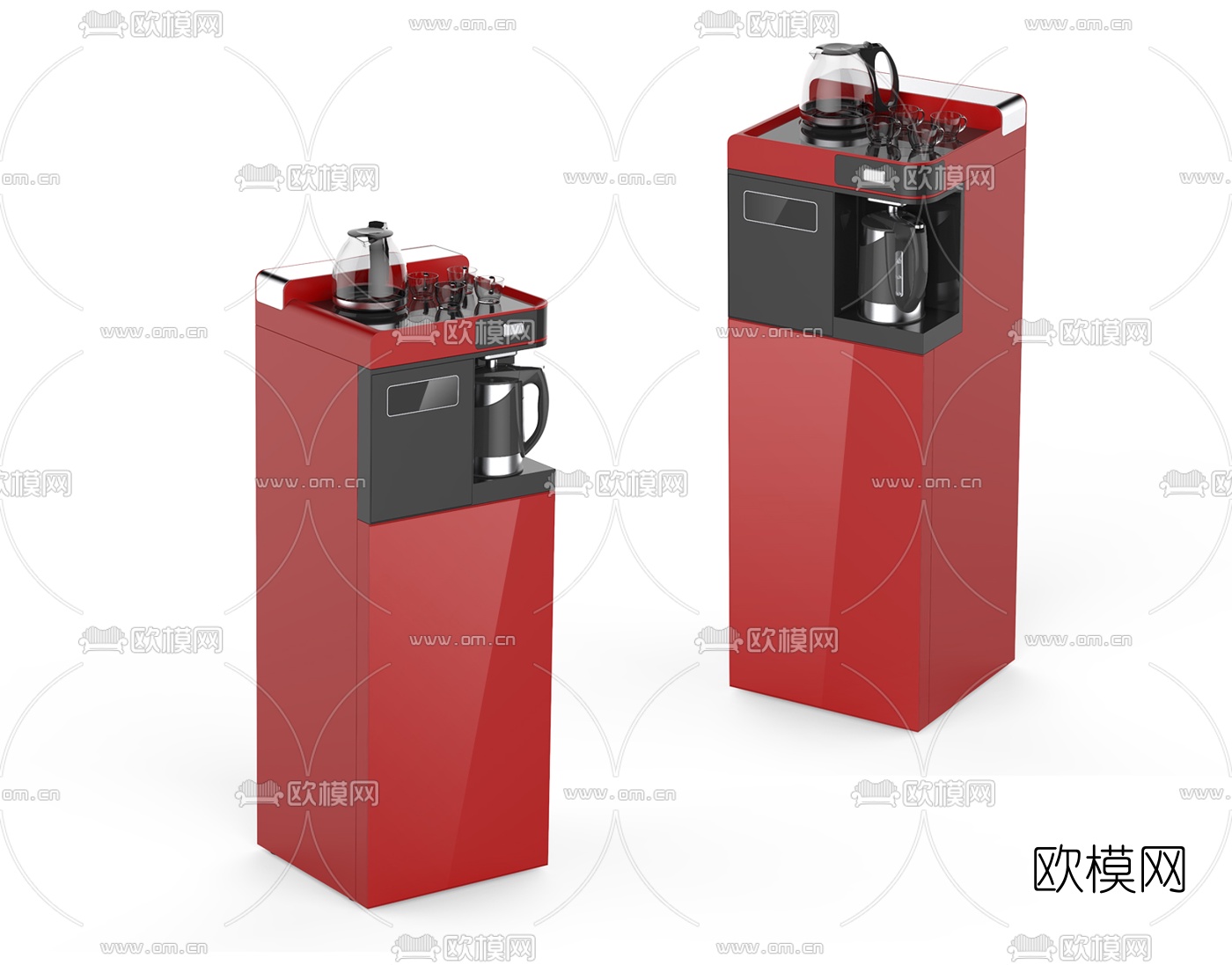 现代茶吧机饮水机3d模型下载