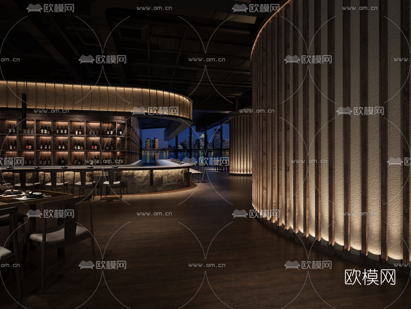 日式料理餐厅3d模型