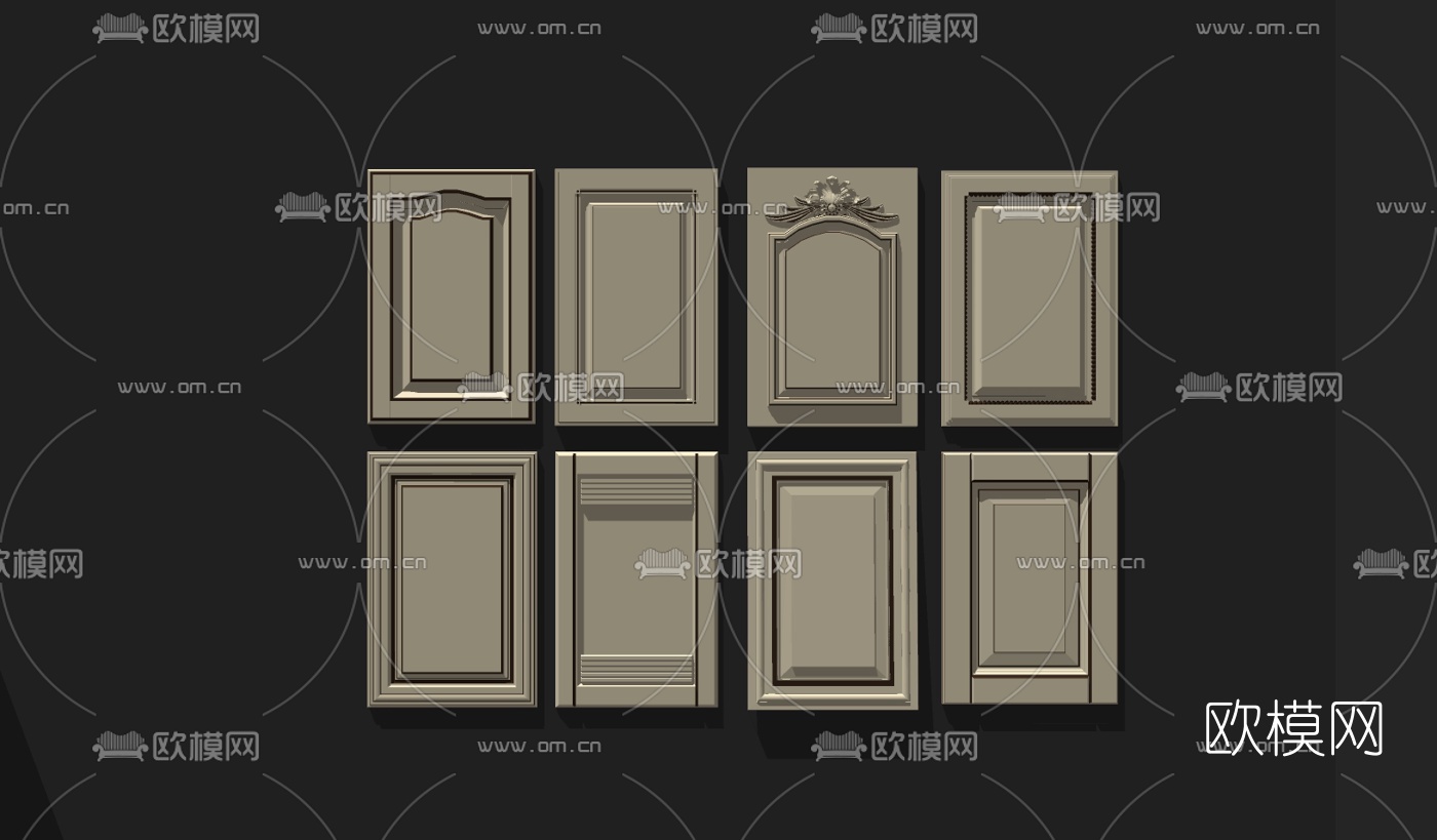 欧式护墙板组合su模型