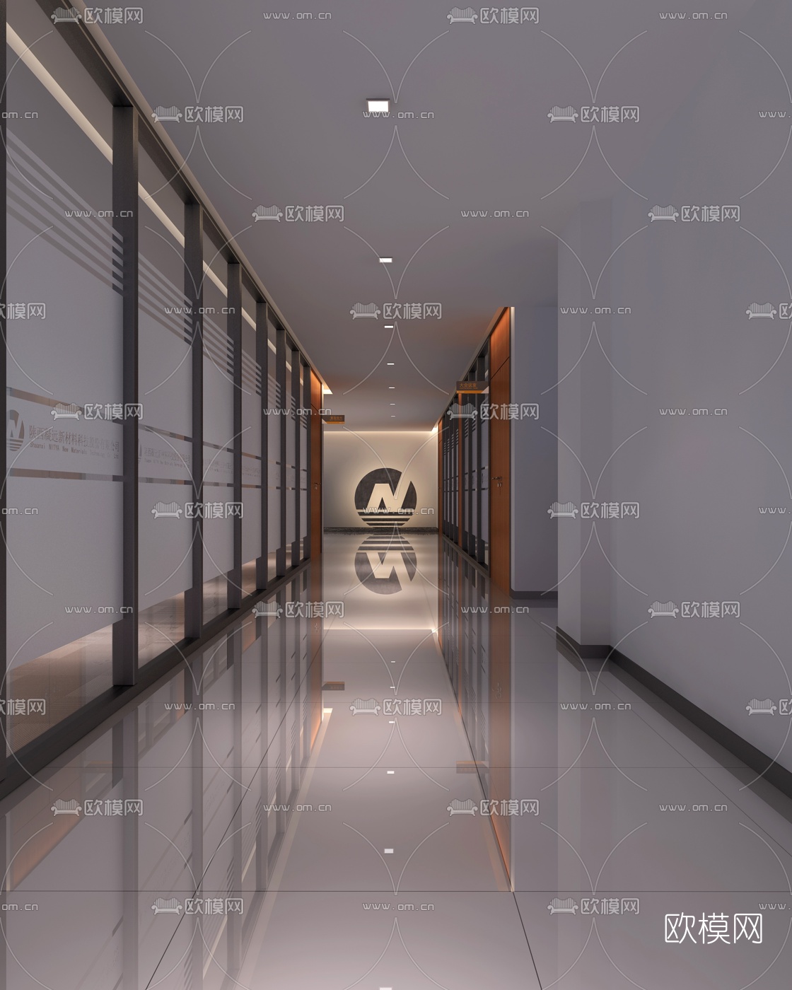 现代办公室走廊免费3d模型下载_ID10295275_3dmax免费模型-欧模网