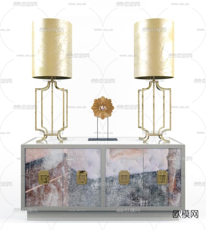 后现代边柜3d模型下载（渲染图1）