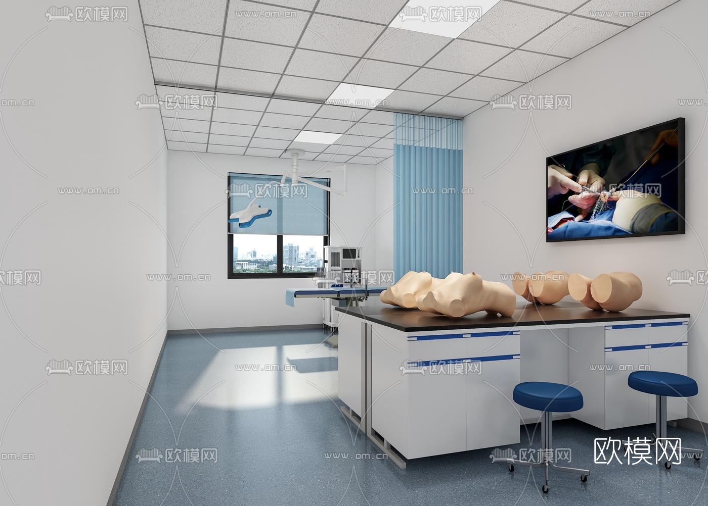 现代医院会诊室3d模型