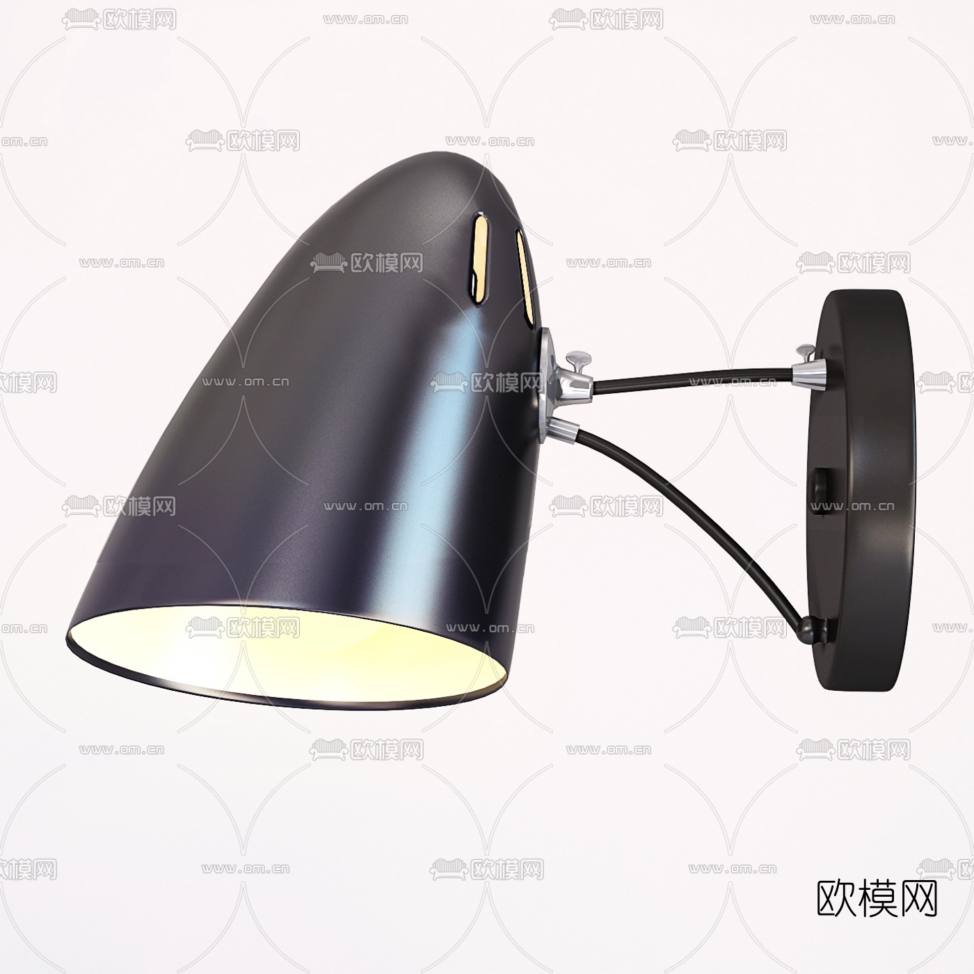 现代金属壁灯3d模型
