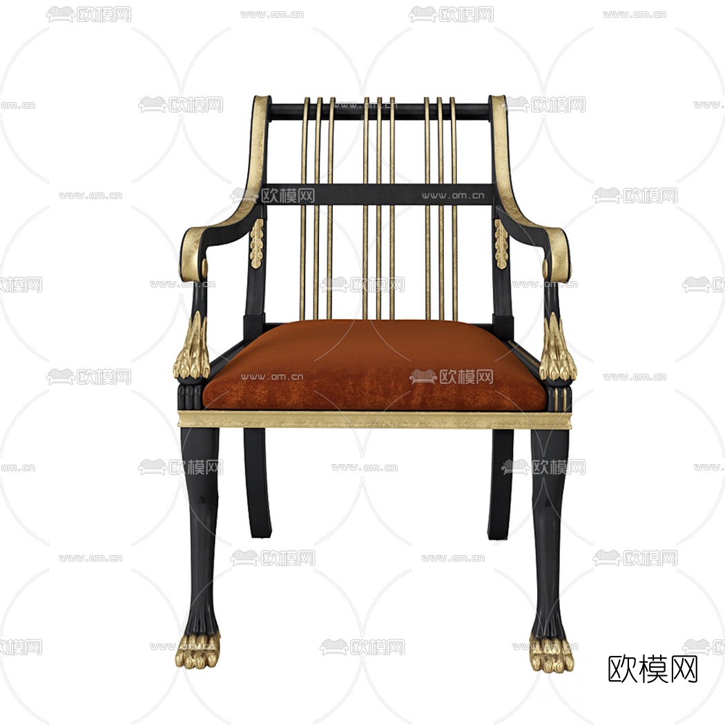 欧式休闲椅3d模型