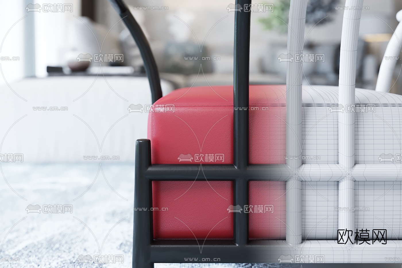 于计设计中式客厅3D模型下载（渲染图5）