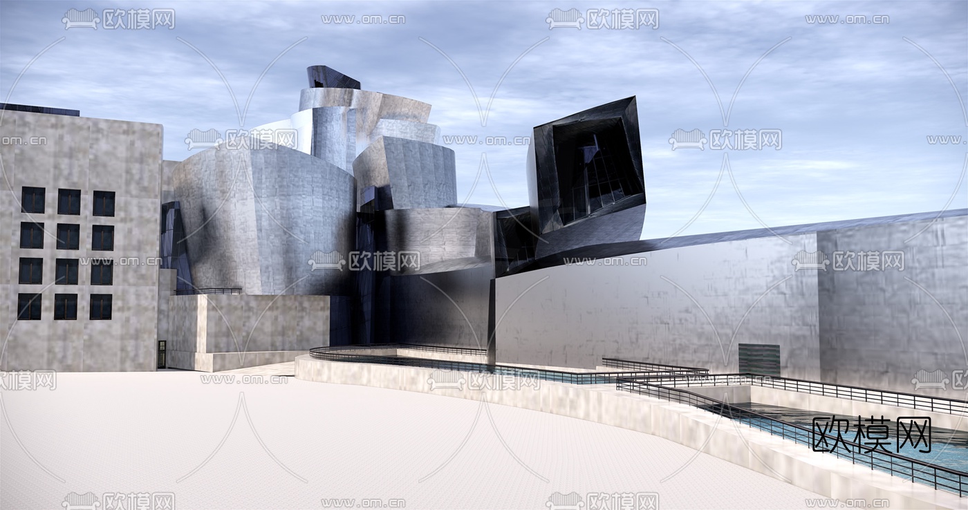 现代古根海姆博物馆su模型下载（渲染图4）