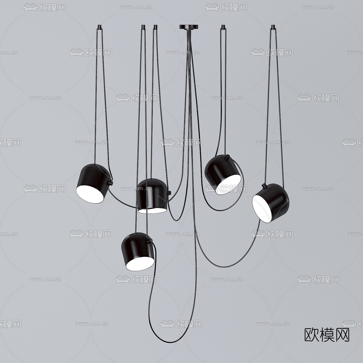 现代简约吊灯3d模型-免费3dmax模型库-欧模网