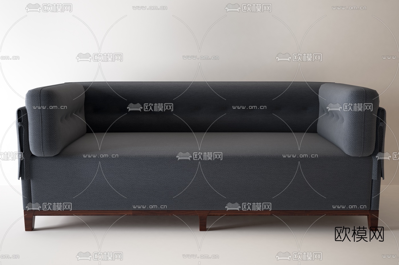美式多人沙发3d模型