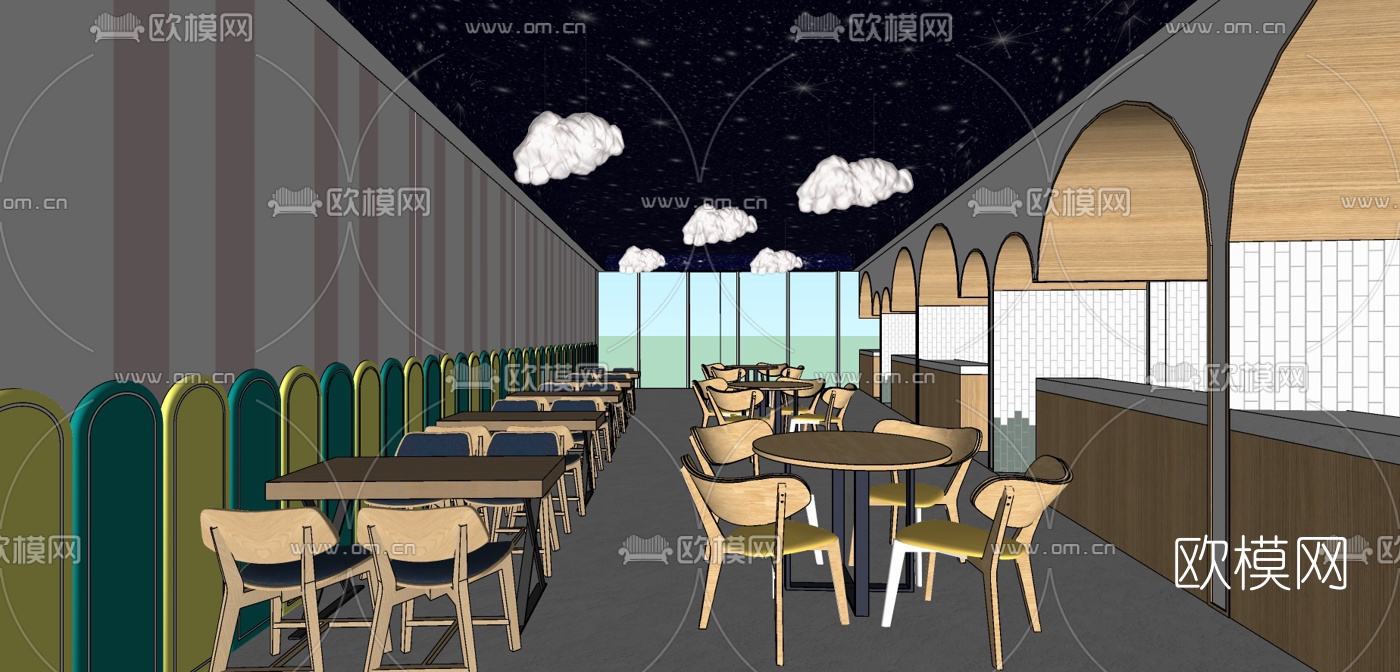 现代儿童成长主题乐园su模型下载（渲染图1）