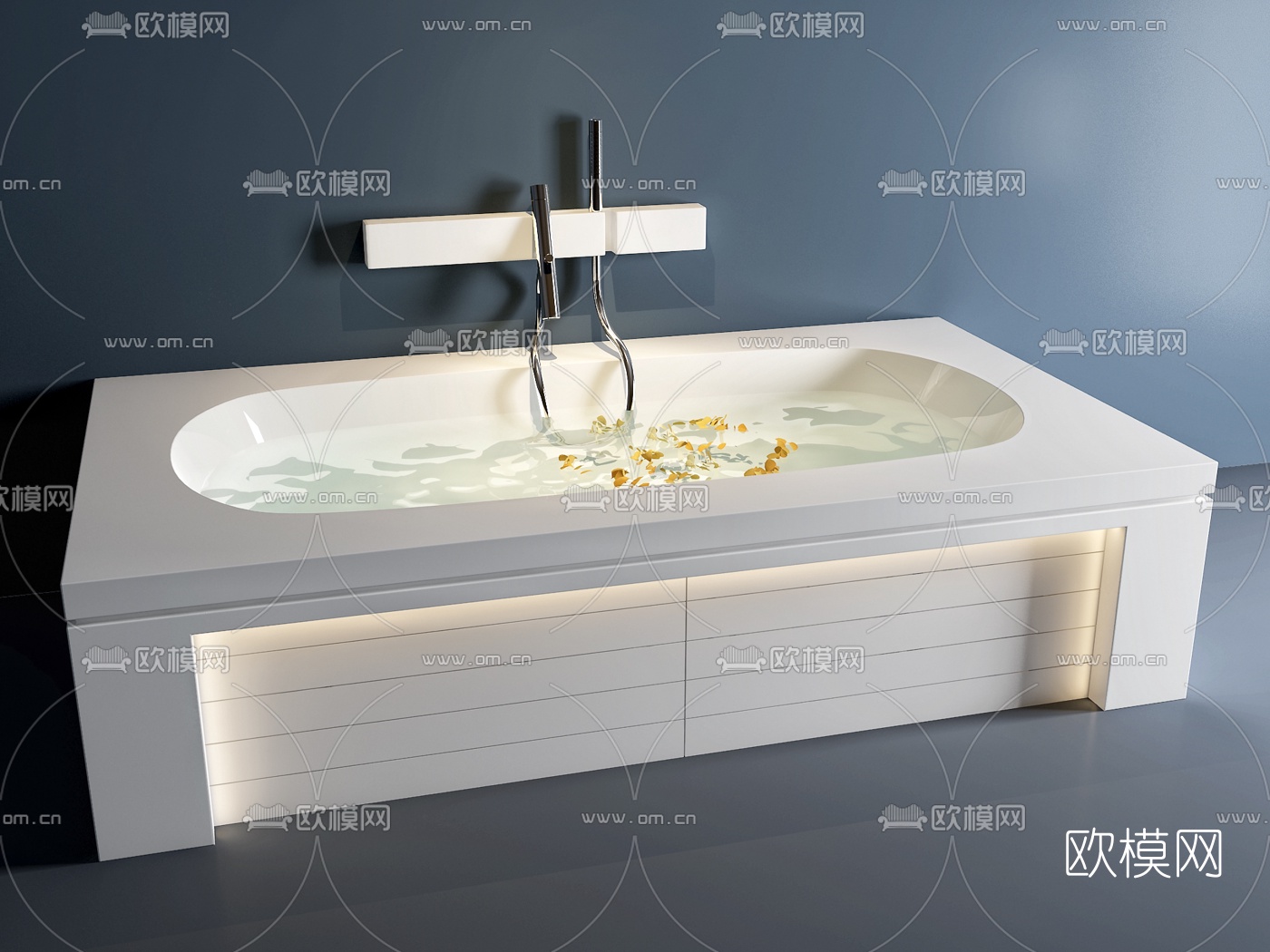 现代浴缸3d模型下载（渲染图1）