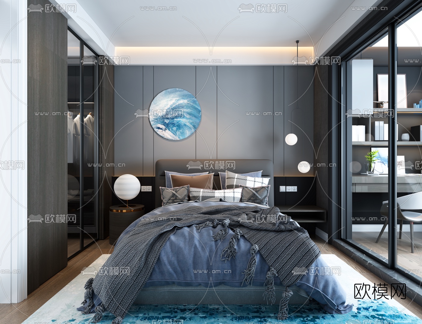 现代轻奢儿童房3d模型下载