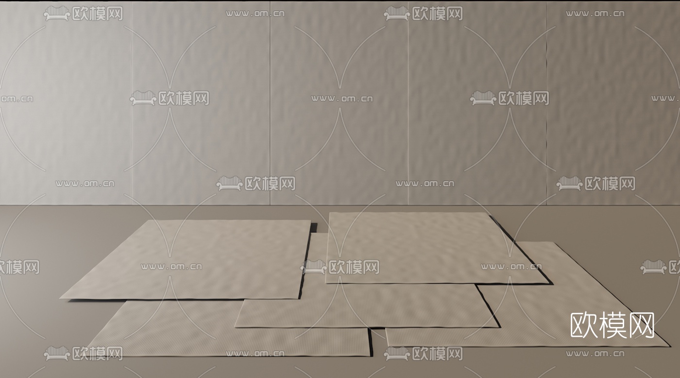 现代地毯3d模型