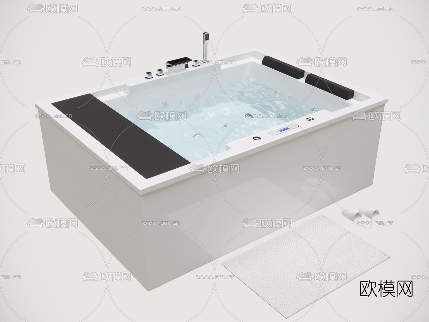 现代按摩浴缸3d模型