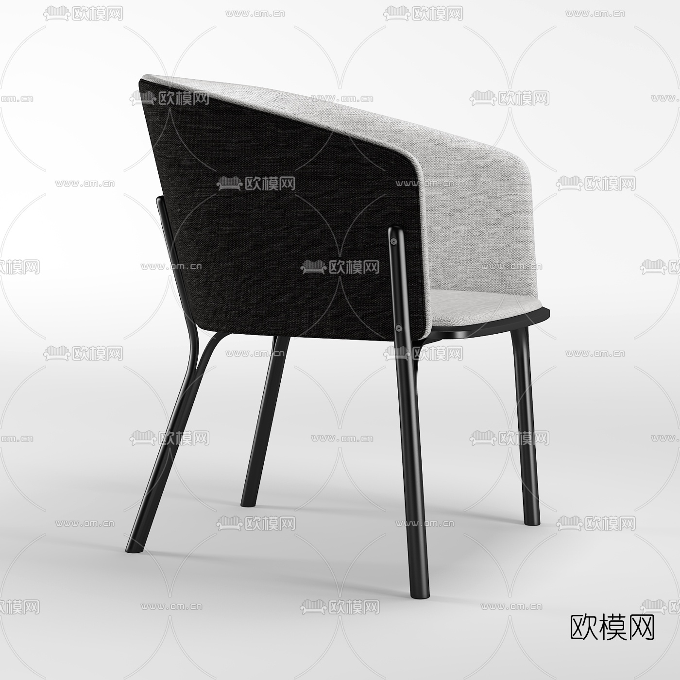 现代休闲单椅组合3D模型下载（渲染图2）