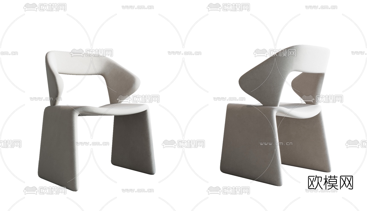 现代布艺休闲椅3d模型-免费3dmax模型库-欧模网