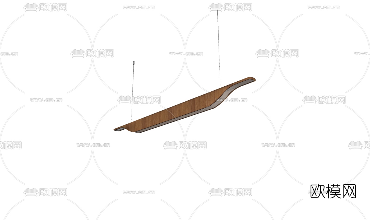 现代办公吊灯免费su模型下载