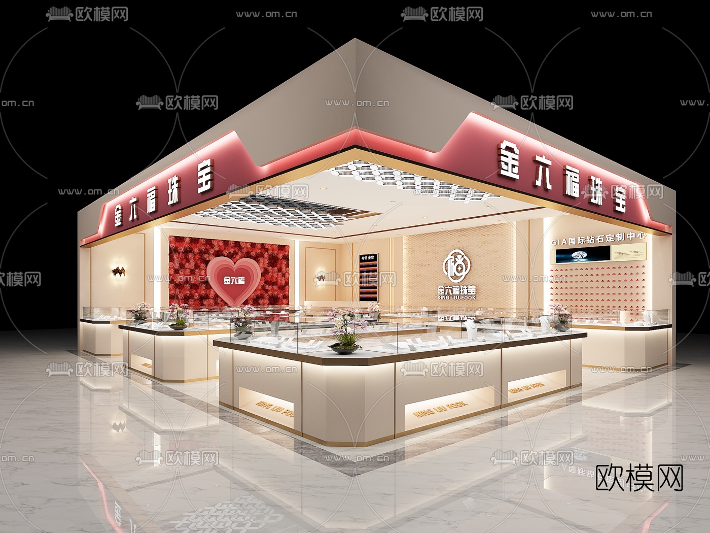 现代珠宝专卖店3d模型