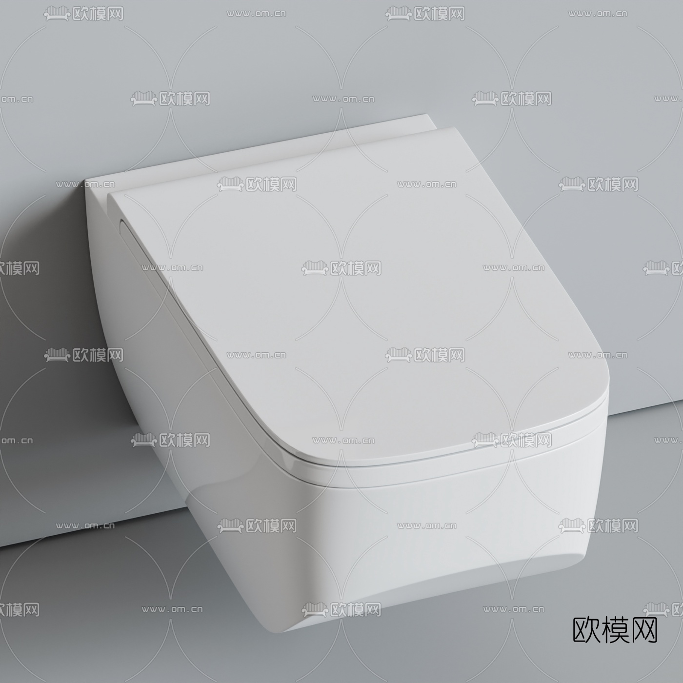 现代马桶坐便器3d模型
