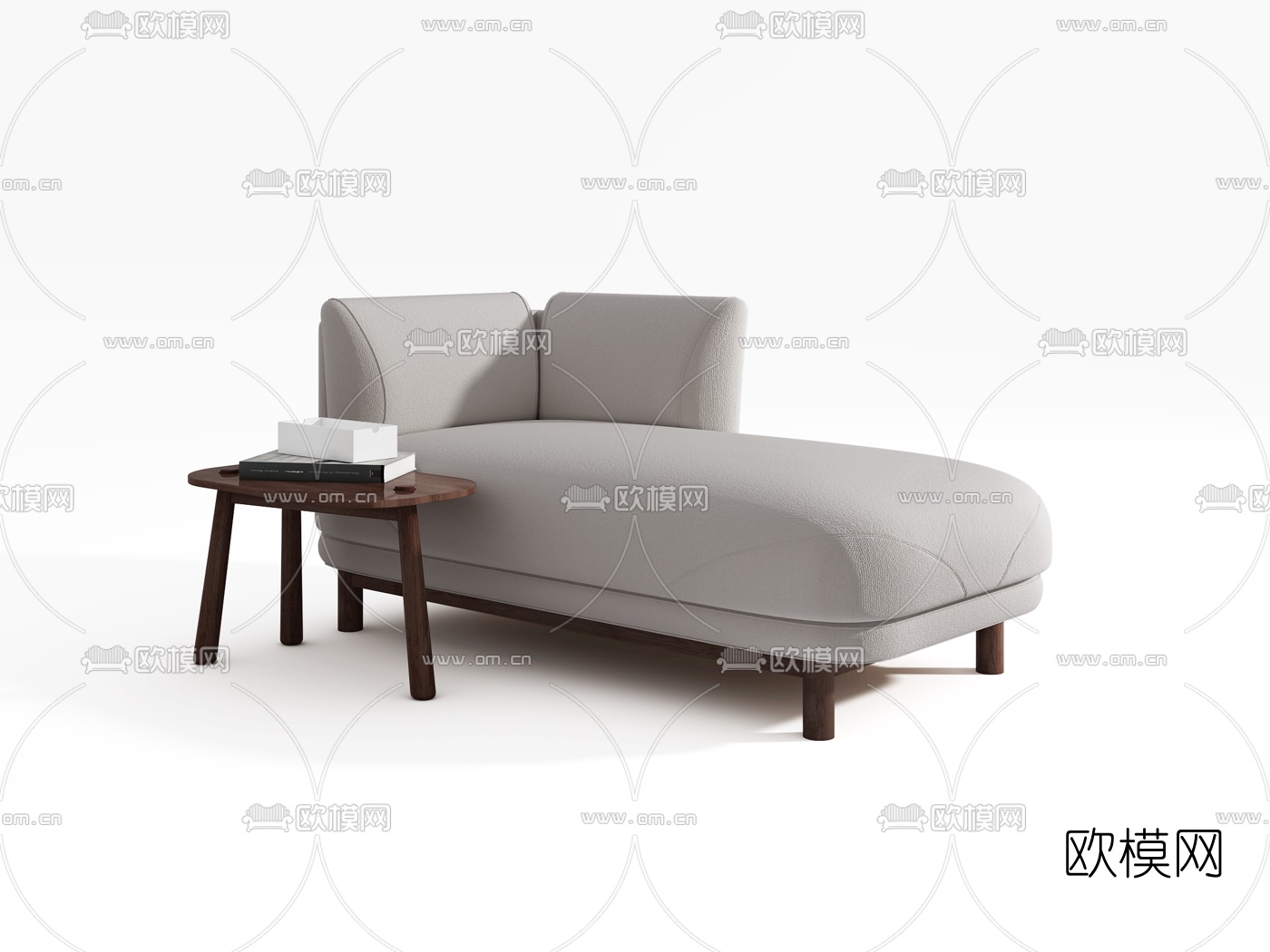 现代贵妃椅3d模型下载（渲染图1）