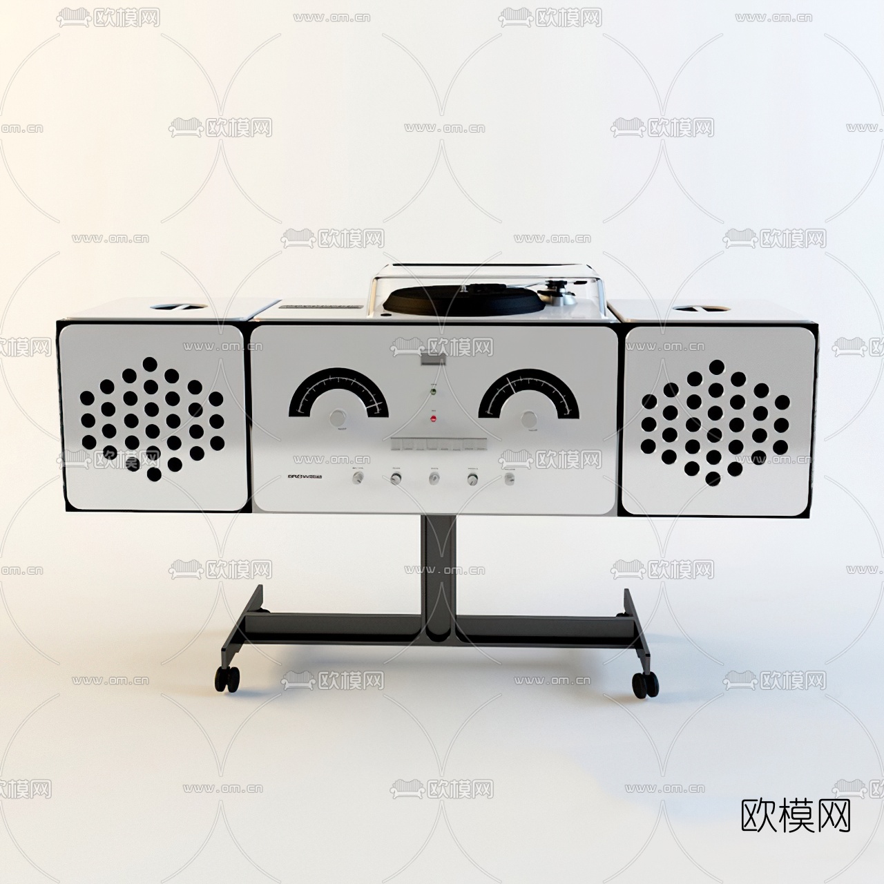 现代DJ打碟机音响3d模型下载