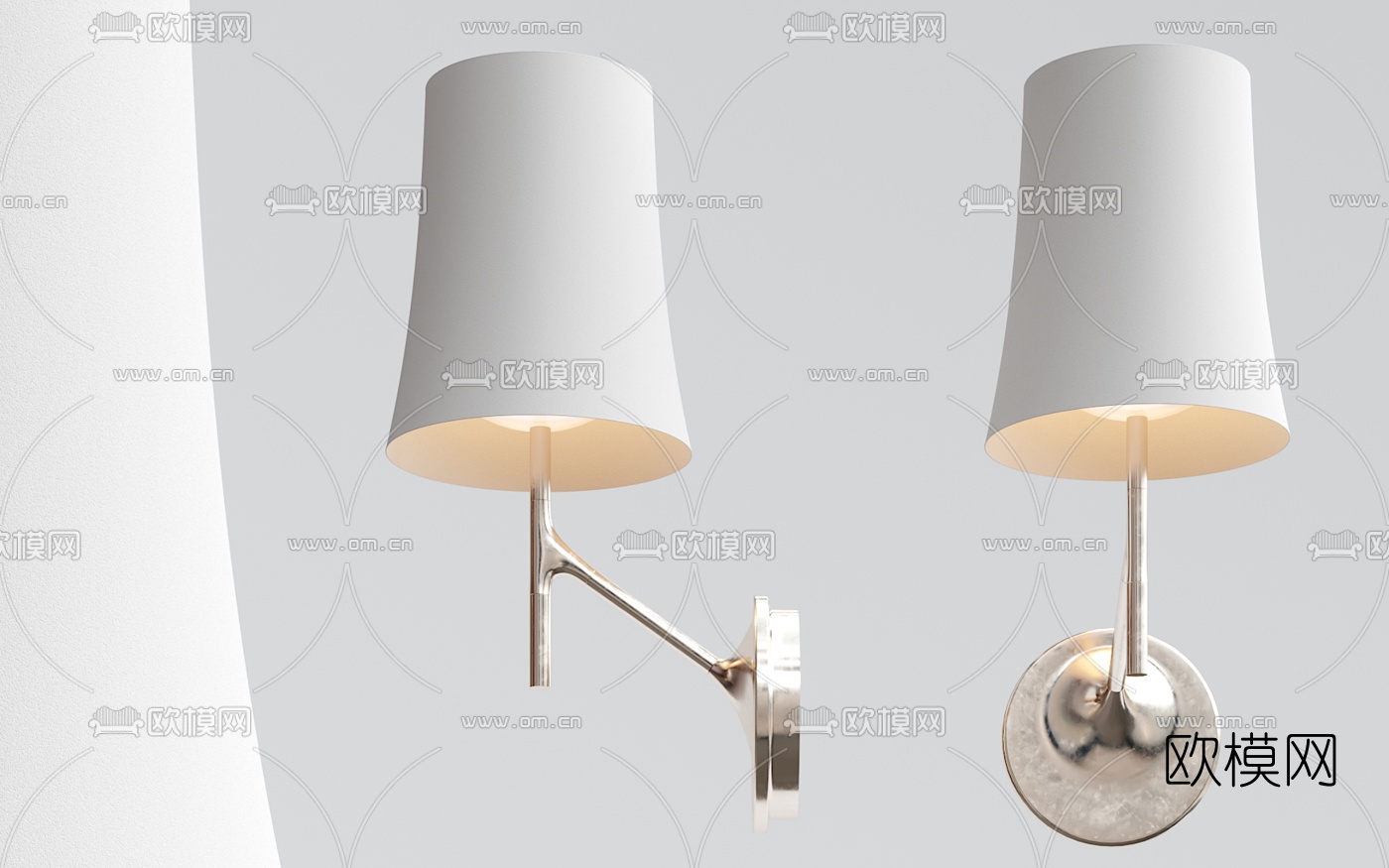 现代壁灯3d模型下载