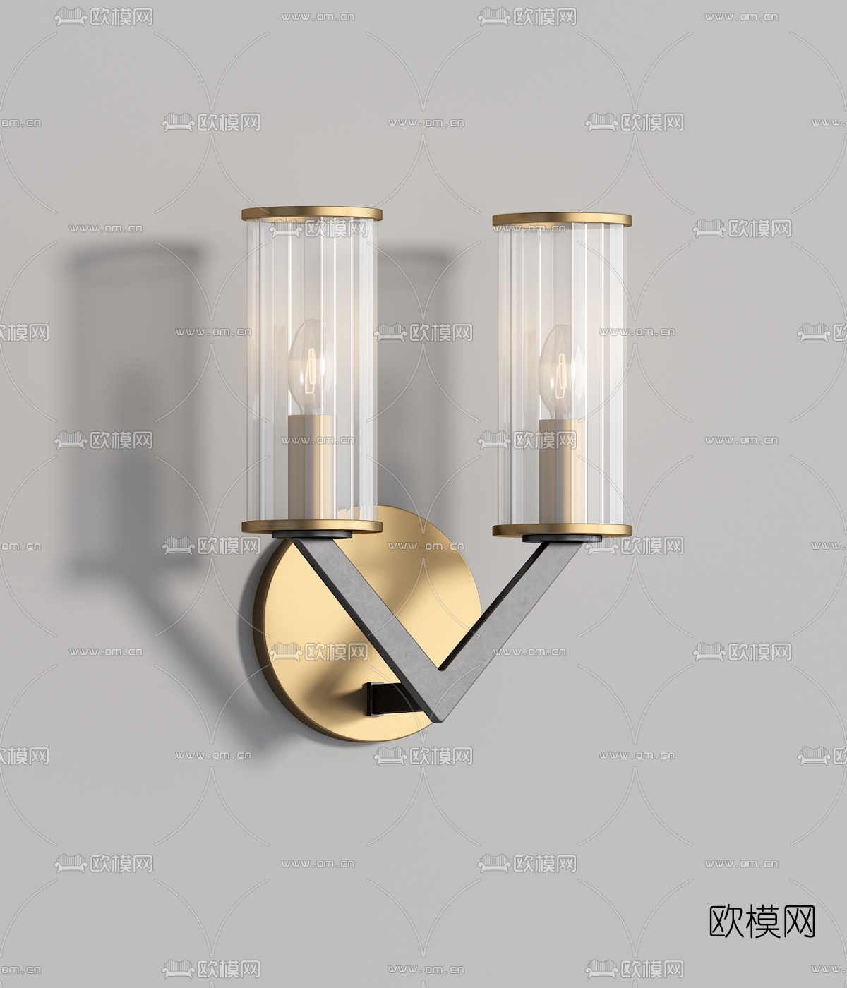 现代轻奢壁灯3d模型下载（渲染图5）