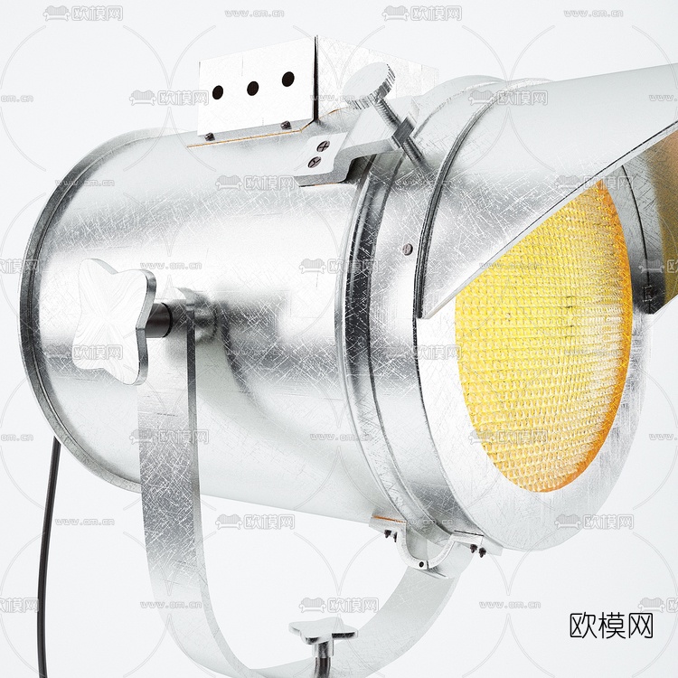 工业风铁艺投影灯3D模型