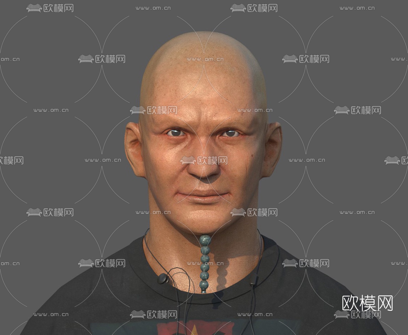 欧美光头人物3D模型下载