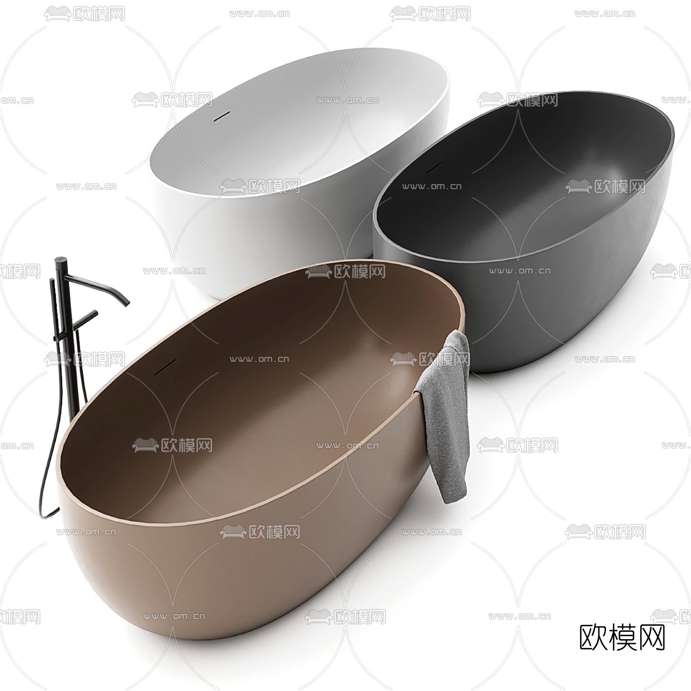 现代浴缸3d模型