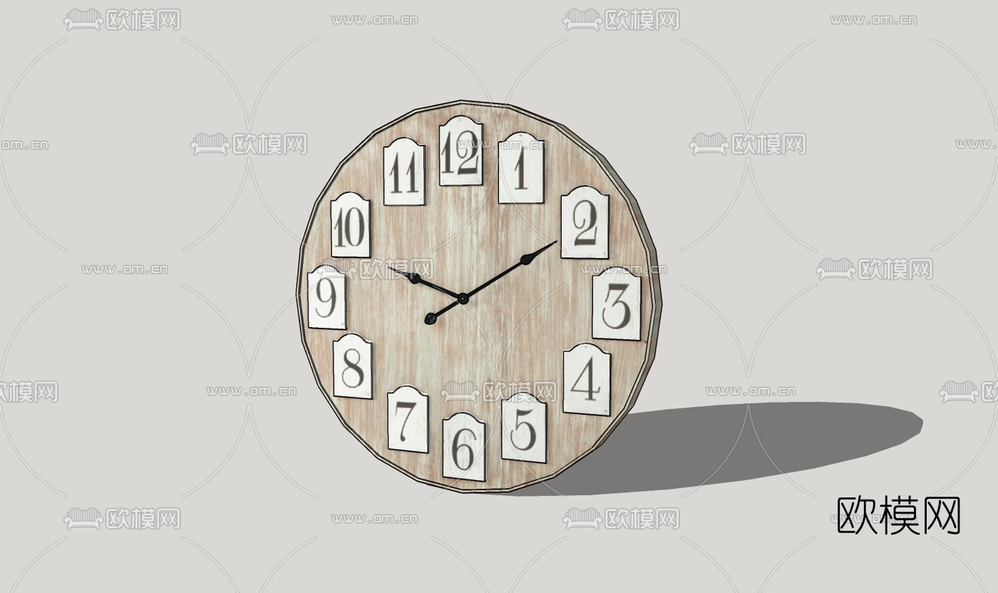 北欧钟表挂件免费su模型下载