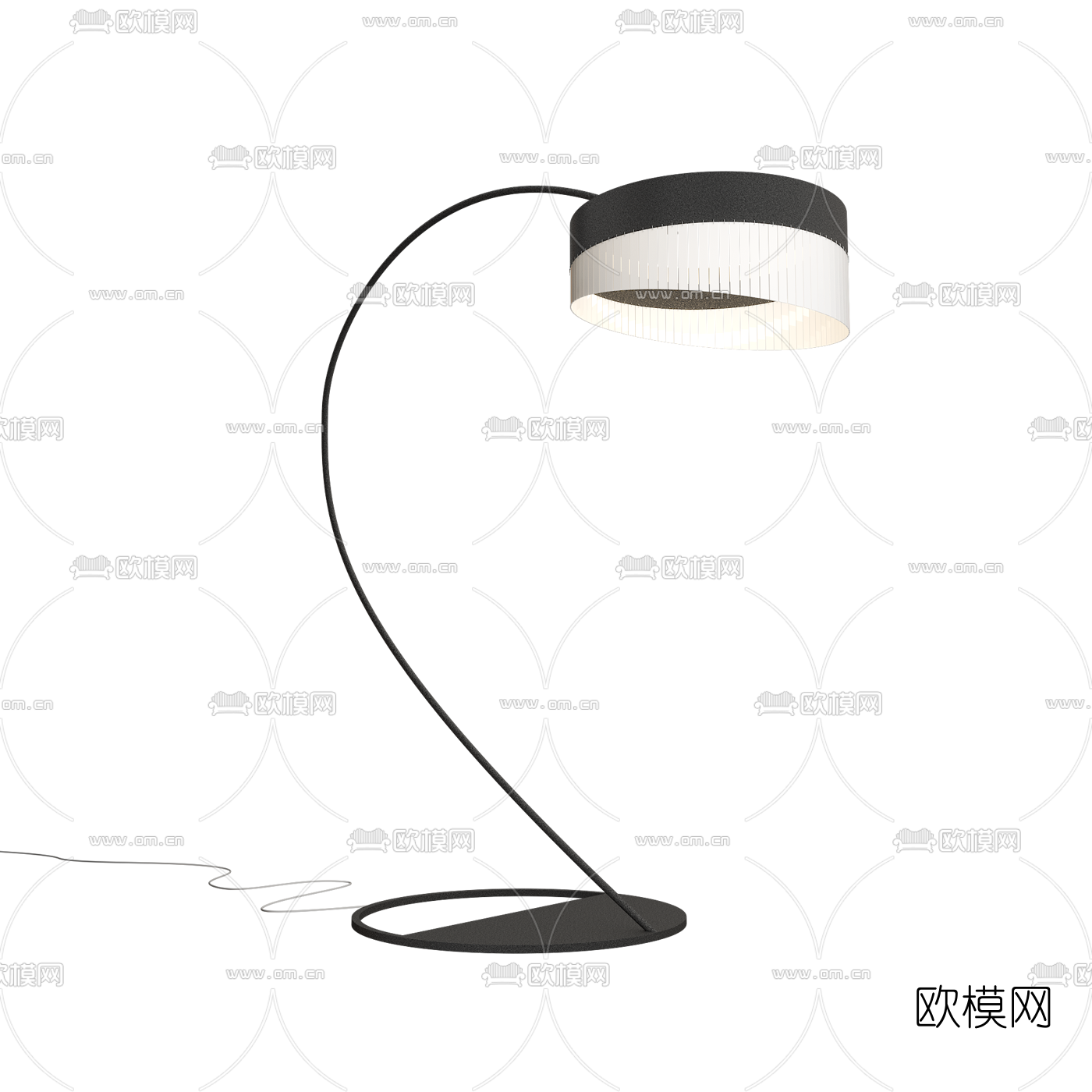 现代简约台灯3d模型下载（渲染图2）