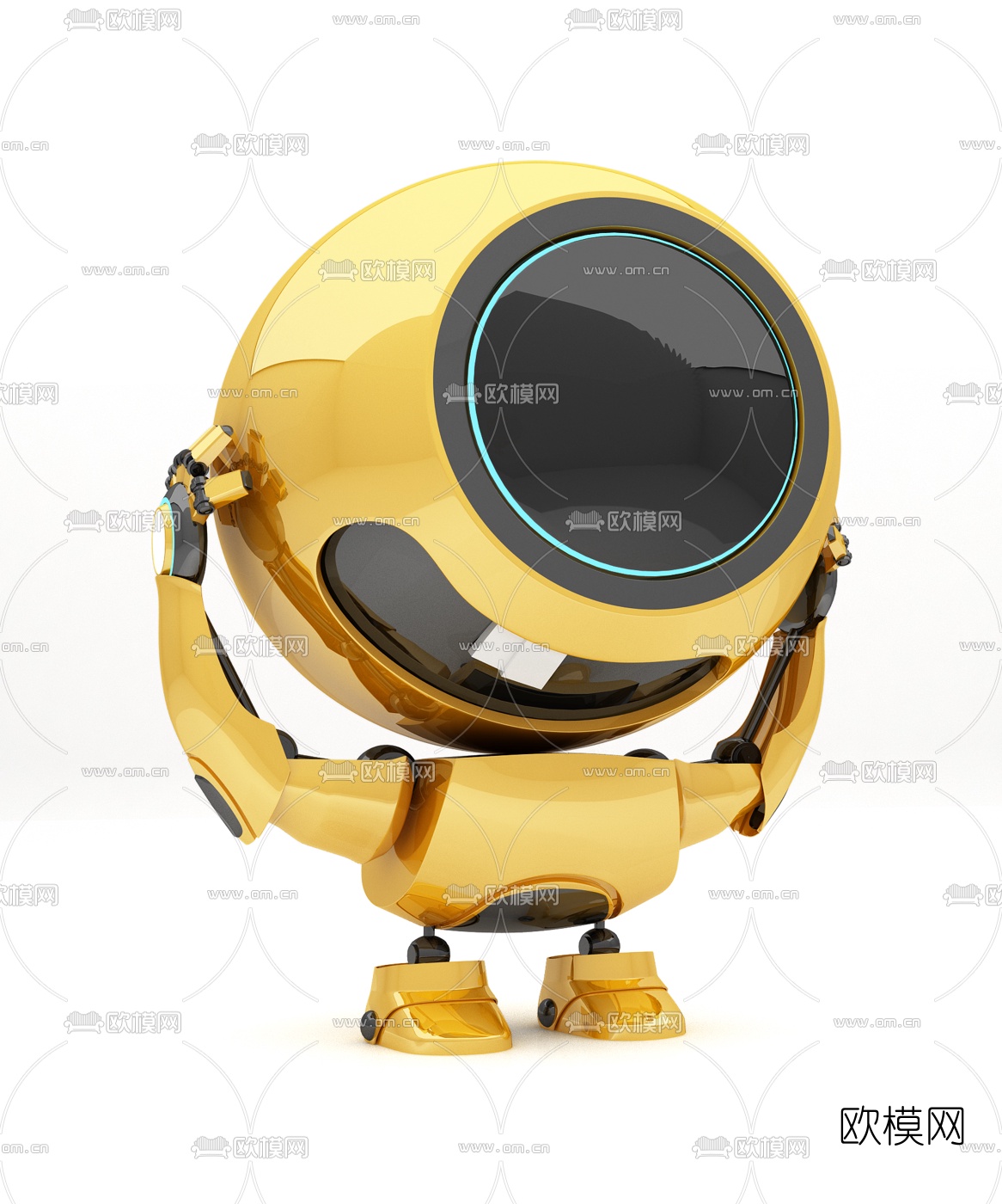 现代智能机器人3d模型