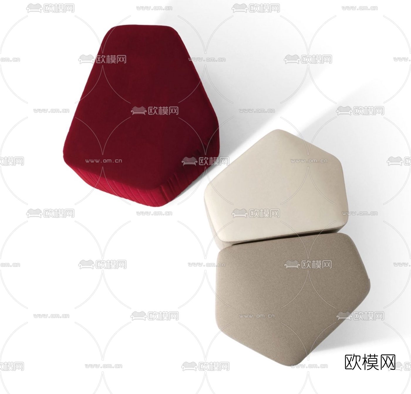 现代布艺单人休闲沙发3d模型