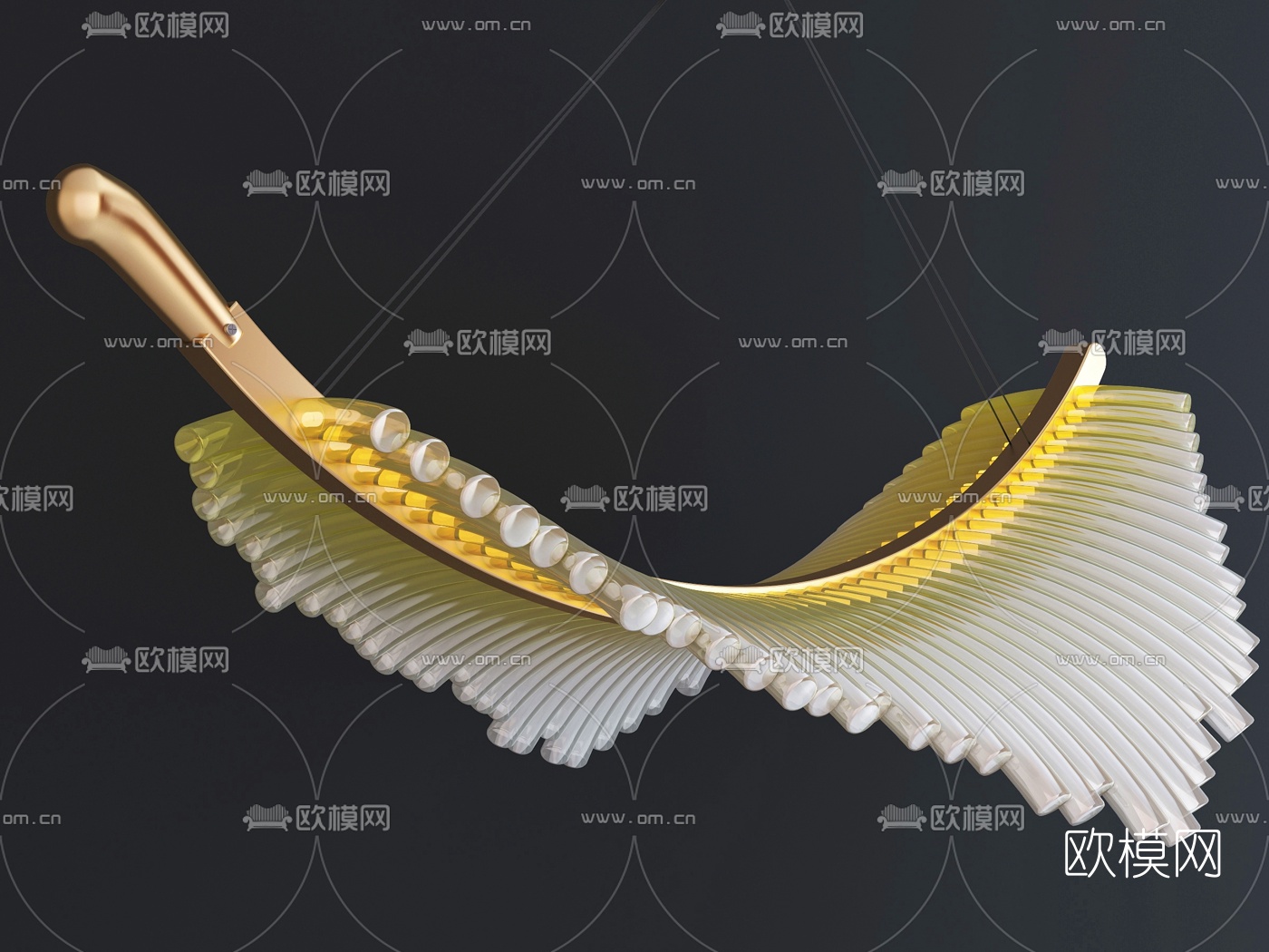 现代艺术装饰灯3d模型下载