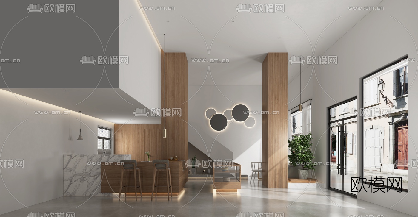 现代蛋糕店3d模型