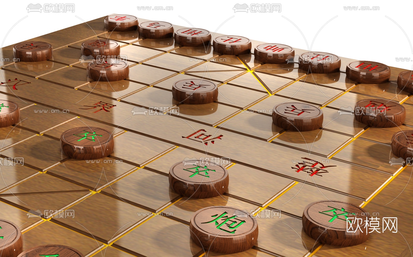 现代中国象棋3d模型
