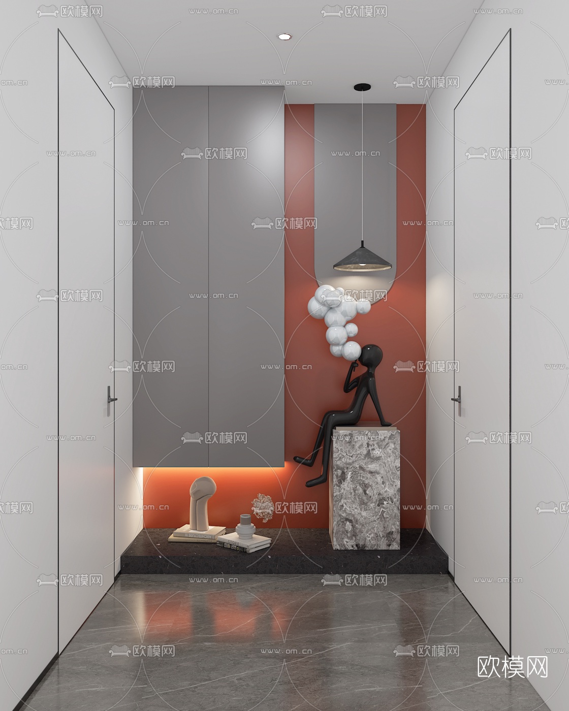 现代玄关3d模型