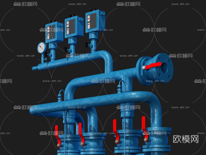 现代水管工业设备3d模型下载（渲染图9）