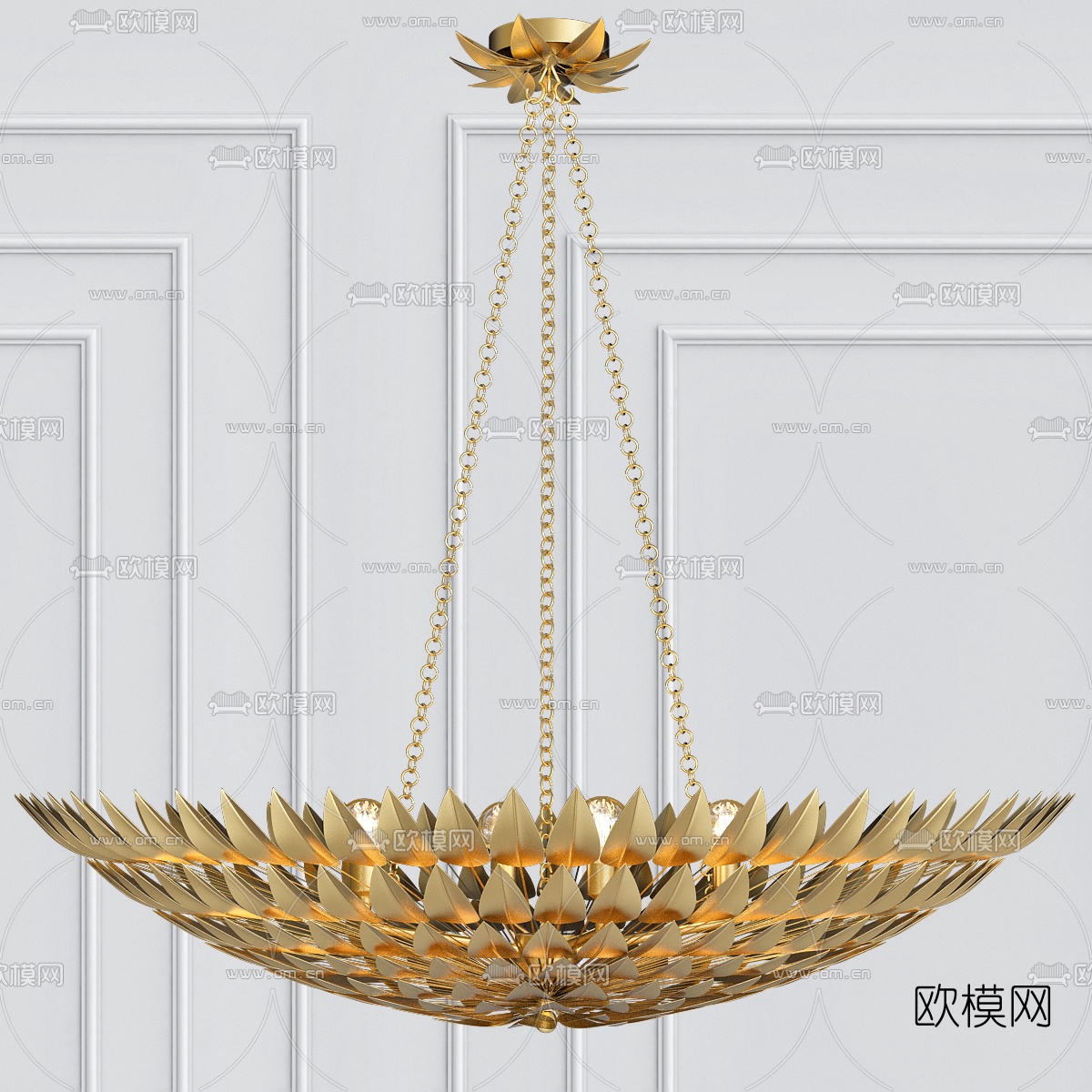 现代金属吊灯3d模型