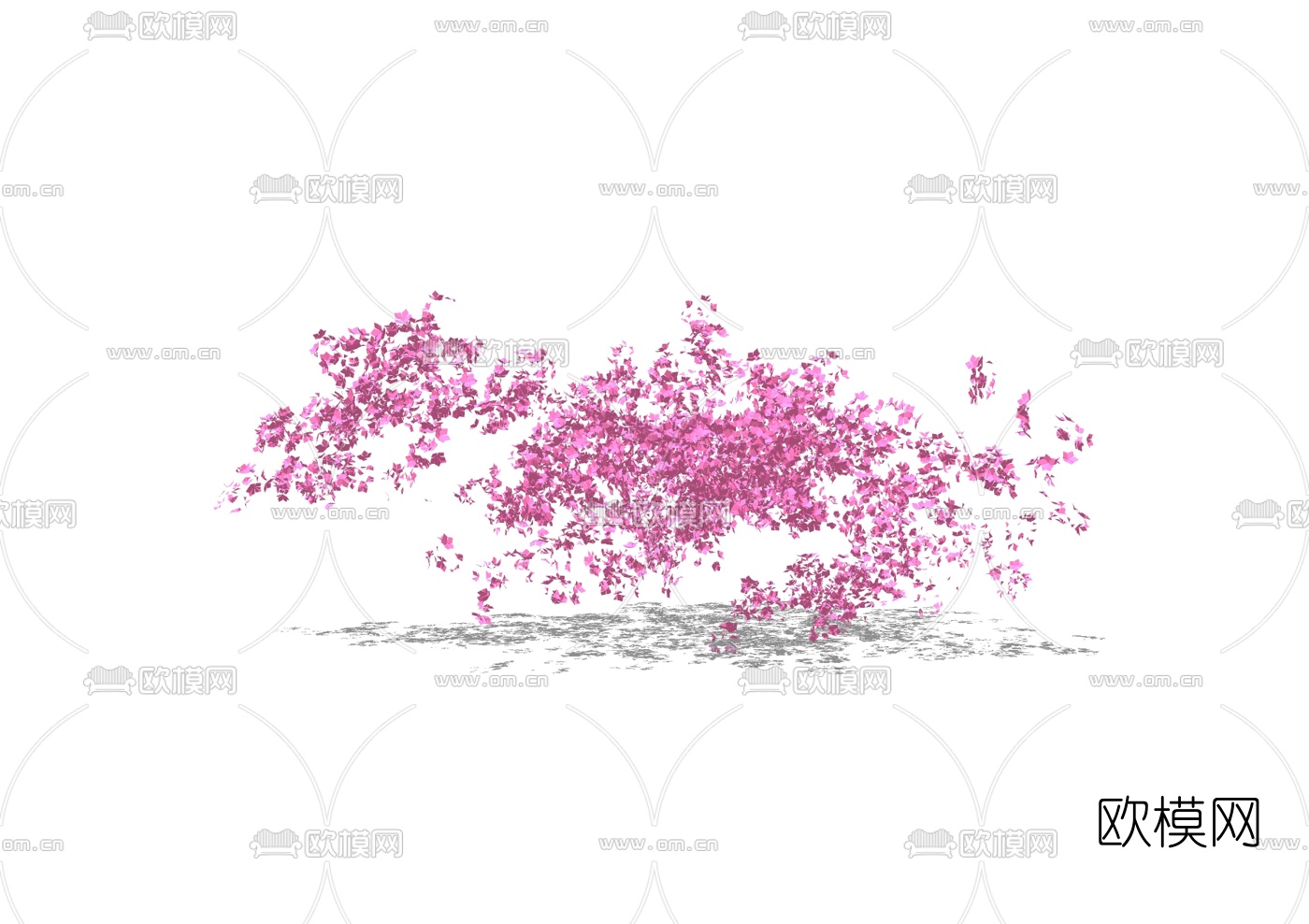 现代樱花花瓣免费su模型下载