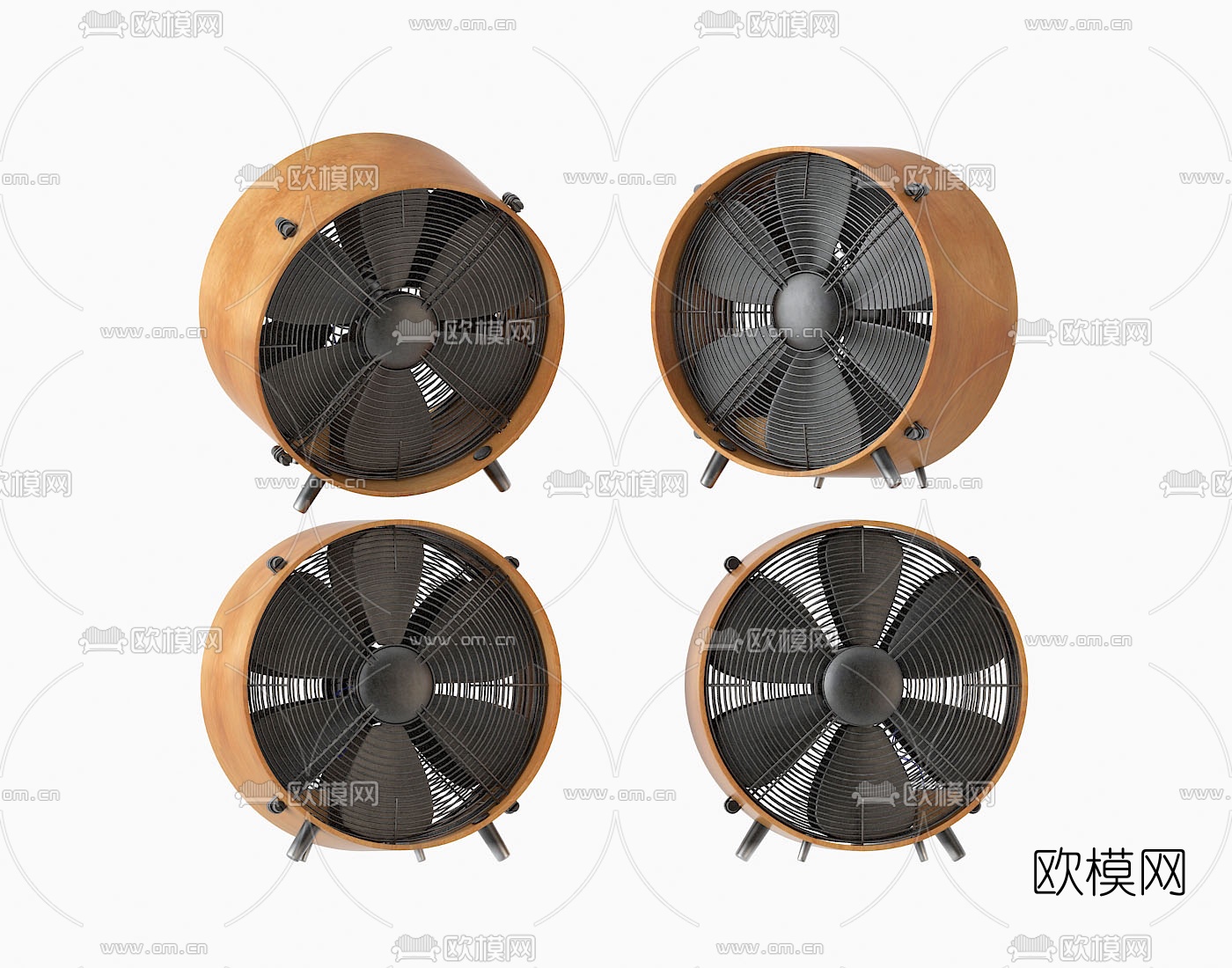 工业风电风扇3d模型