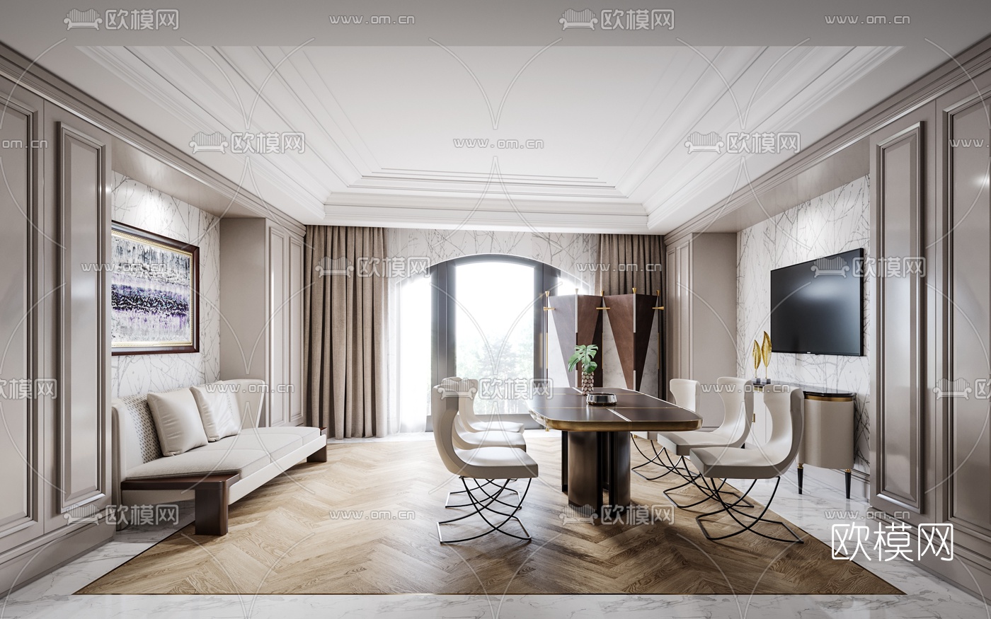 后现代洽谈室会客厅3d模型