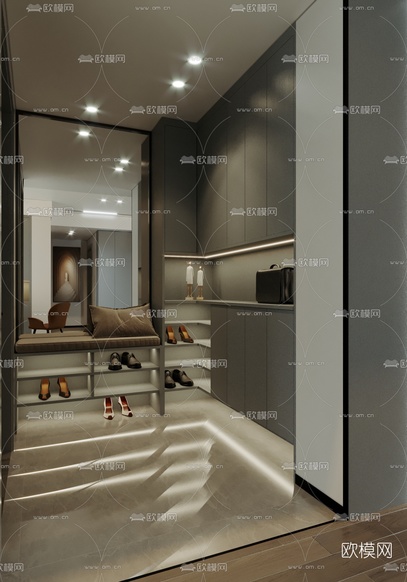 现代客厅3d模型下载(渲染图4)