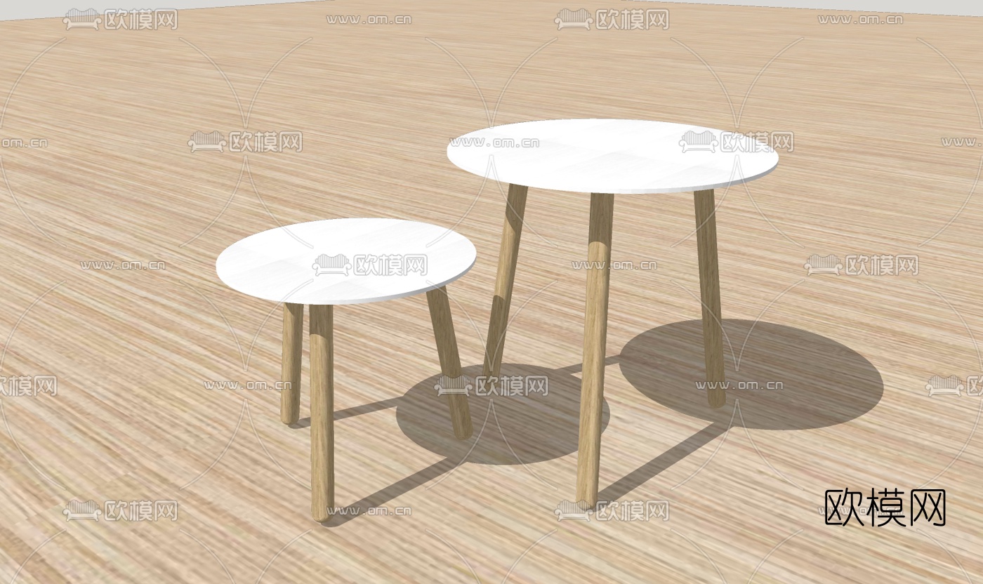 北欧边几组合免费su模型下载（渲染图1）