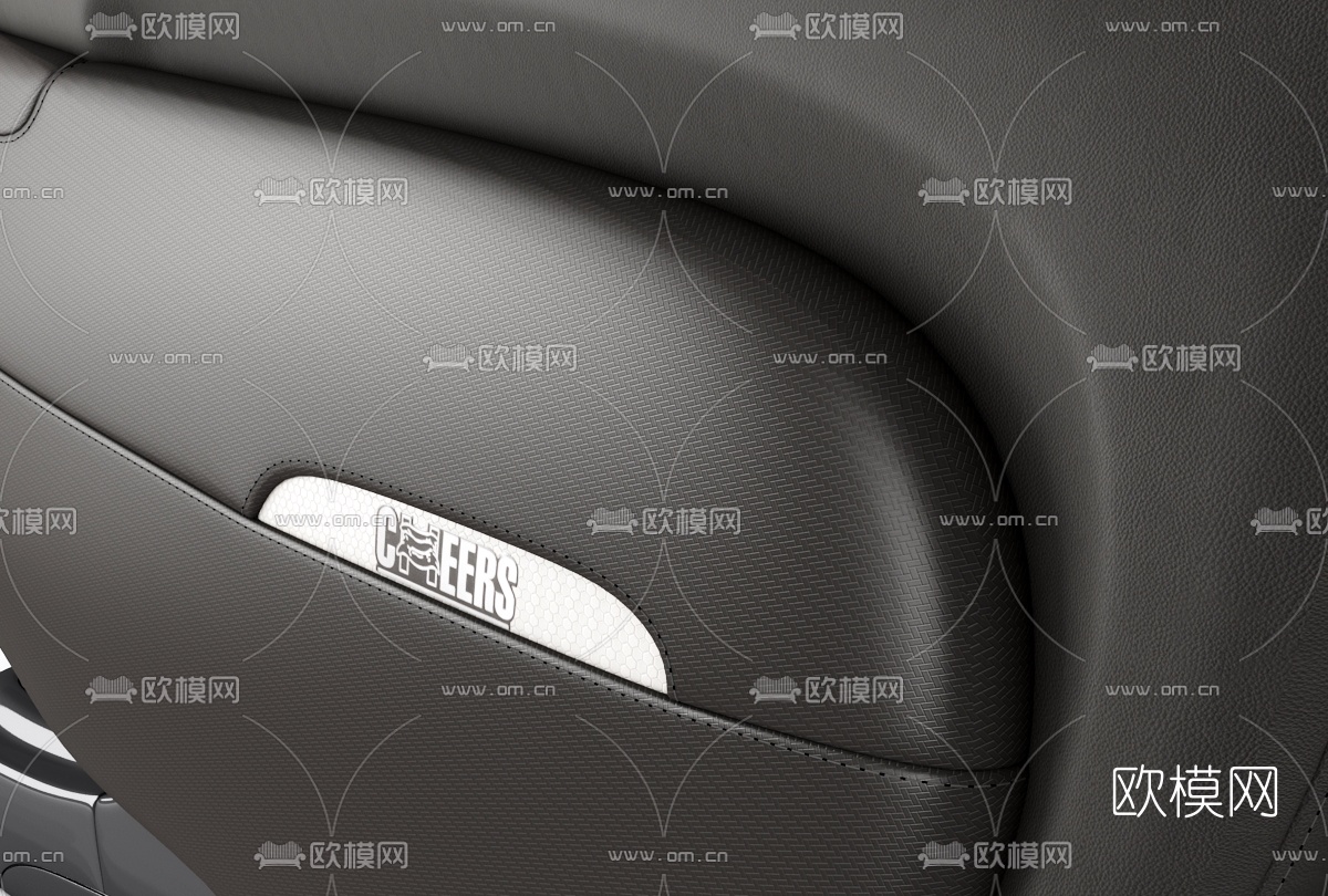 现代皮革按摩椅3D模型